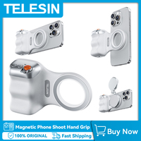 TELESIN Magnetic Phone Camera Phone Holder Shoot Hand Grip Shooting Aid Remote Control Handle for Iphone HUAWEI SAMSUNG Phone