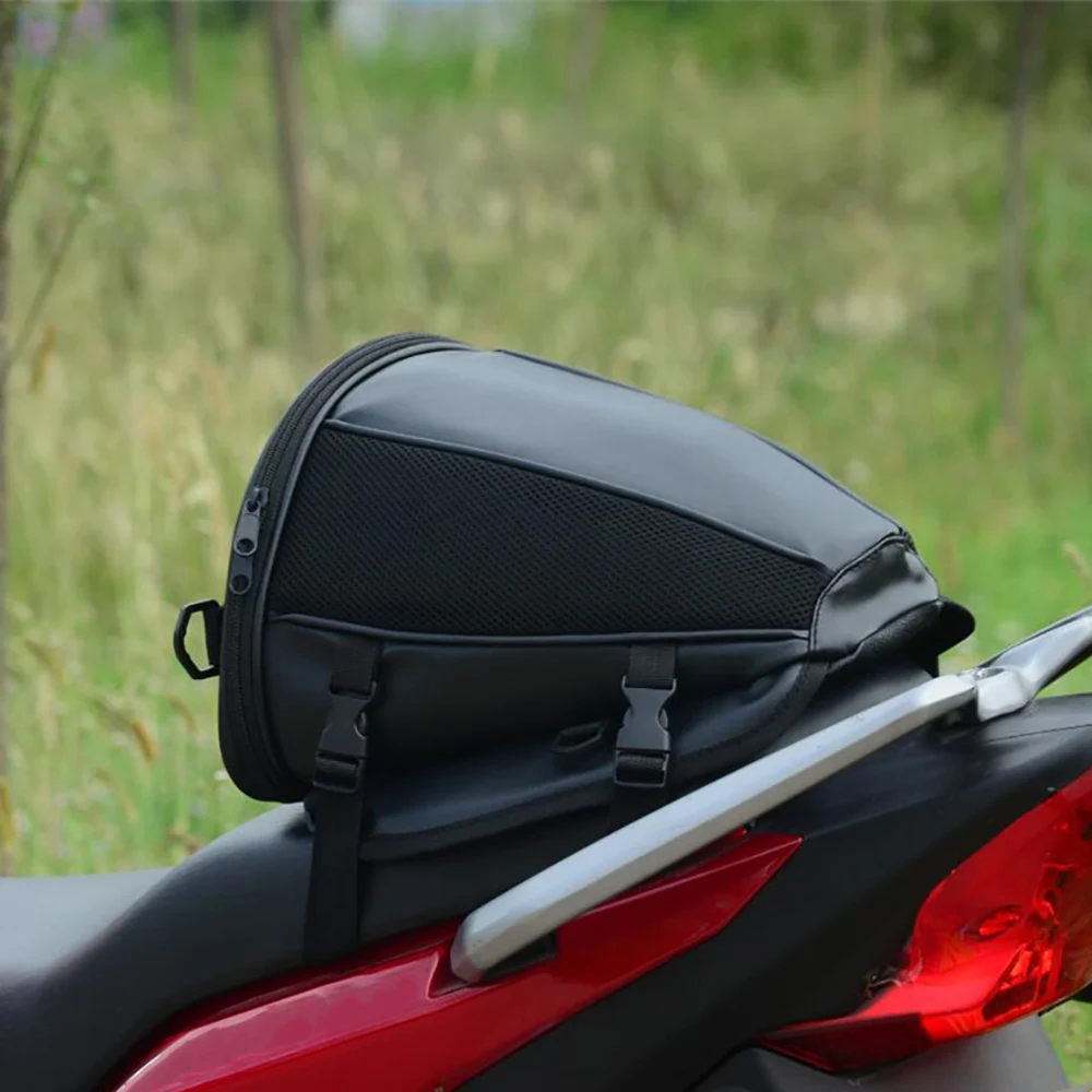 Motorcycle Tail Bag Luggage Rack Rear Seat Bag Multi-functional Durable Rear Motorcycle Seat Backpack Saddle Bag for Outdoor