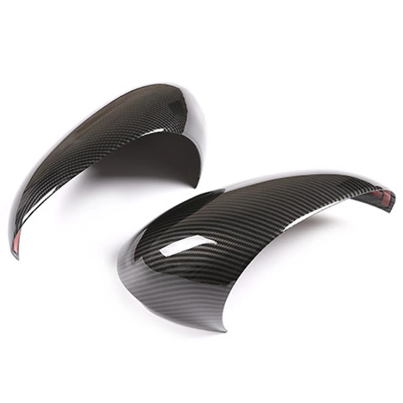 

ABHY-Car Rearview Mirror Decoration Cover Trim Accessories For Alfa Romeo Giulia 2017 2018 ABS Carbon Fiber