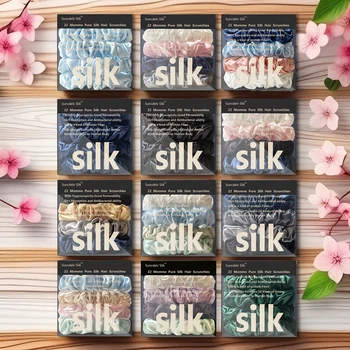 100% Natuurlijke Zijde Effen Kleur Haarbanden Hoge Kwaliteit Haar Scrunchies Vrouwen Grote Haarbanden Haaraccessoires Antislip Breedte 2 Cm