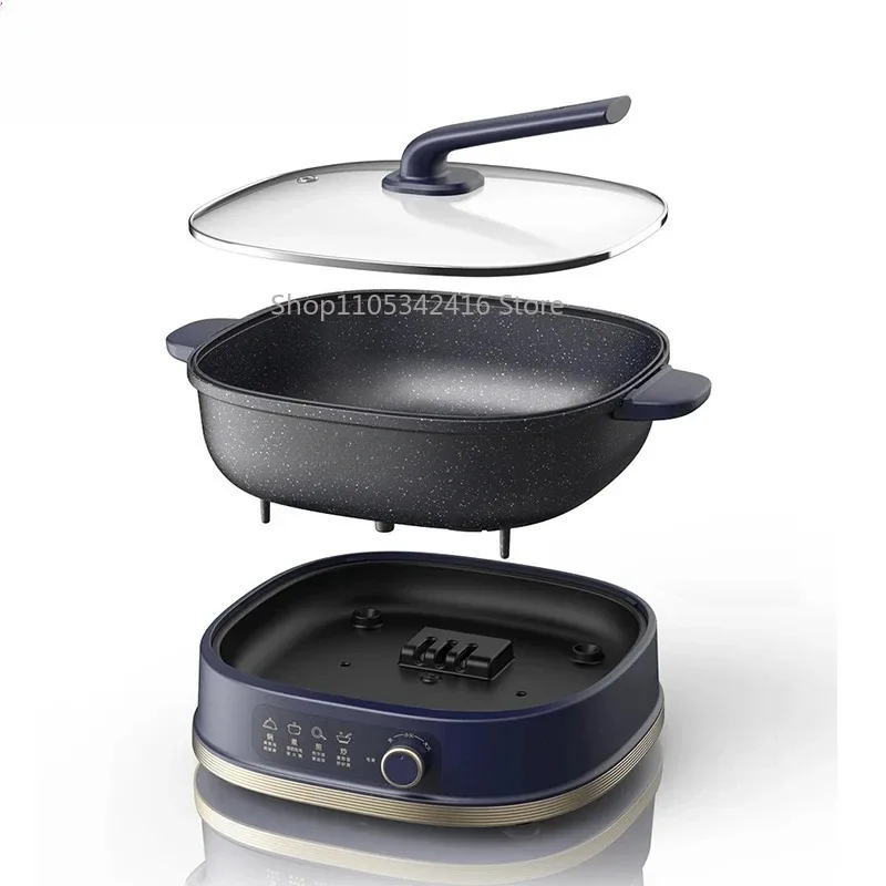 Large Capacity Detachable Electric Hot Pot, Multifunctional Split Cooker for Frying, Stir-Frying & Boiling – Household Appliance