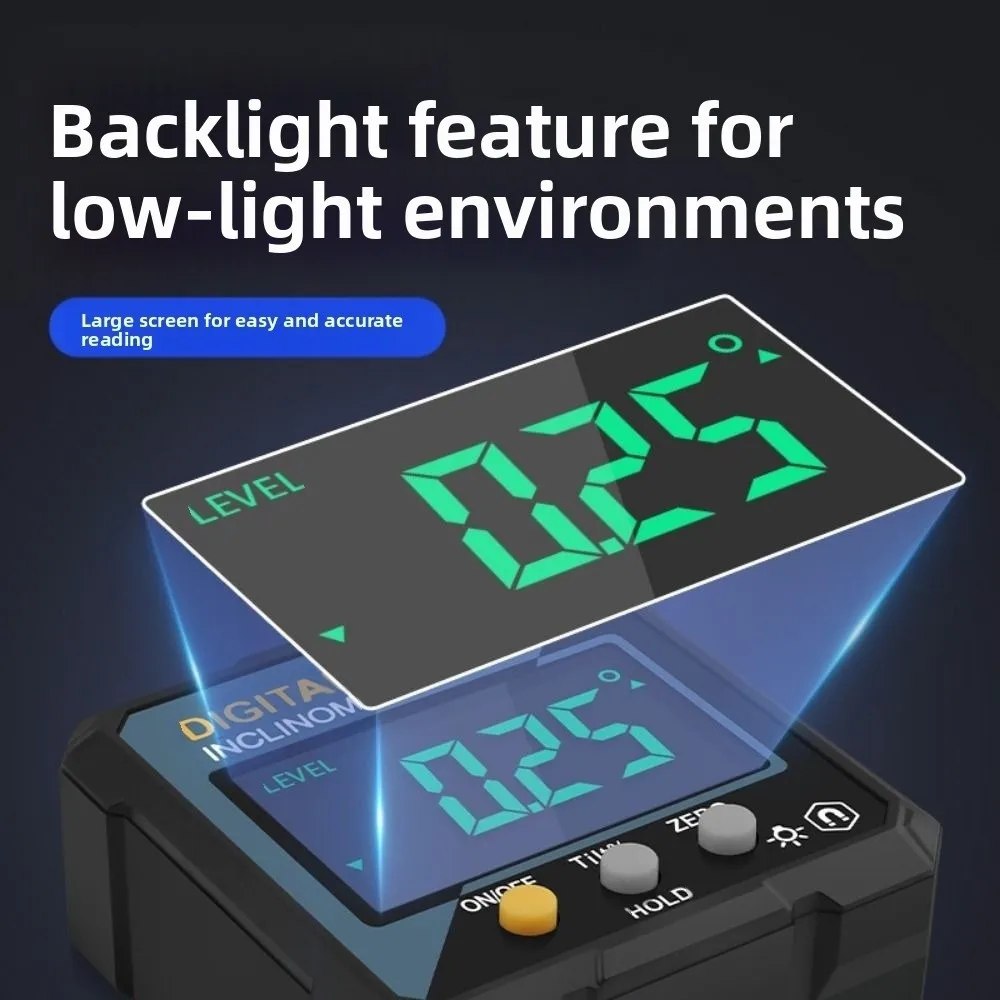 

Waterproof Electronic Angle Protractor LCD Backlight Single-sided Magnetic Digital Inclinometer High-precision Slope Meter