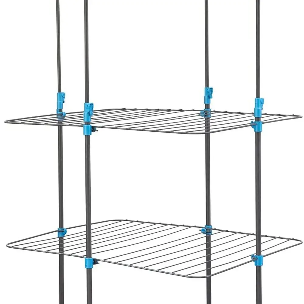 

3-х уровневая выдвижная стальная вешалка для сушки одежды, 98 футов.