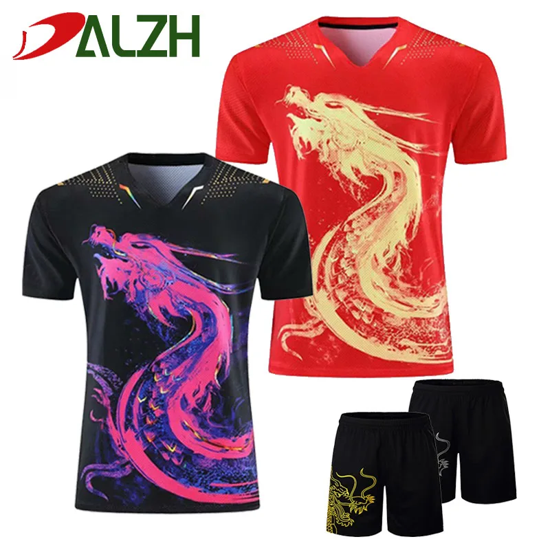 

Dragon Table Tennis Clothes Outdoor Pingpong Set Team Uniform Unisex Suits Sports Badminton Game Shirt Short Sweat Breathability