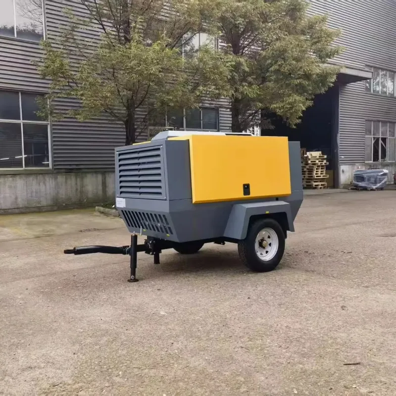 Customized Heavy Duty 350-10 Diesel Screw Air Compressor For Mining Blasting Hole Drilling