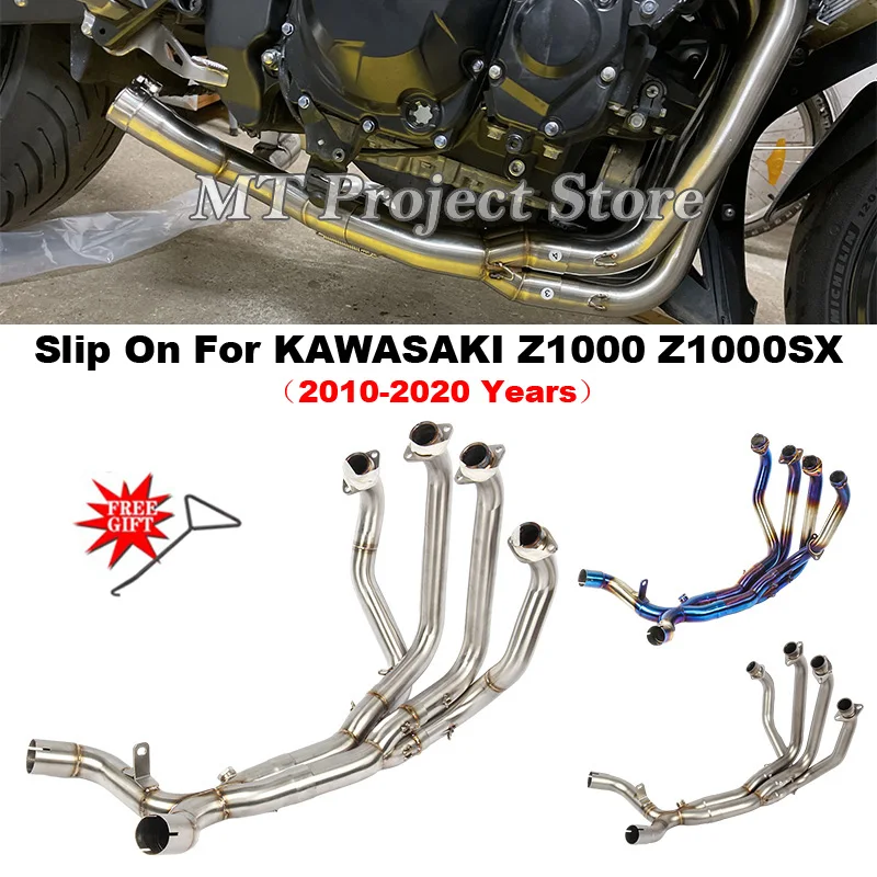 

Slip On For KAWASAKI Z1000 Z1000SX 2010 - 2020 Motorcycle Exhaust Tube System Escape Modified Front Middle Connecting Link Pipe