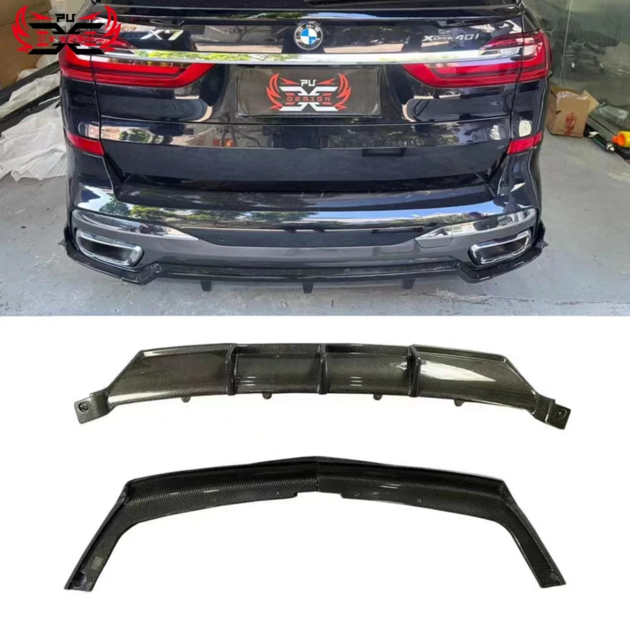 

Rear Diffuser Carbon Fiber Rear Bumper Lip Car Body Kit For BMW X7 G07 Bodykit