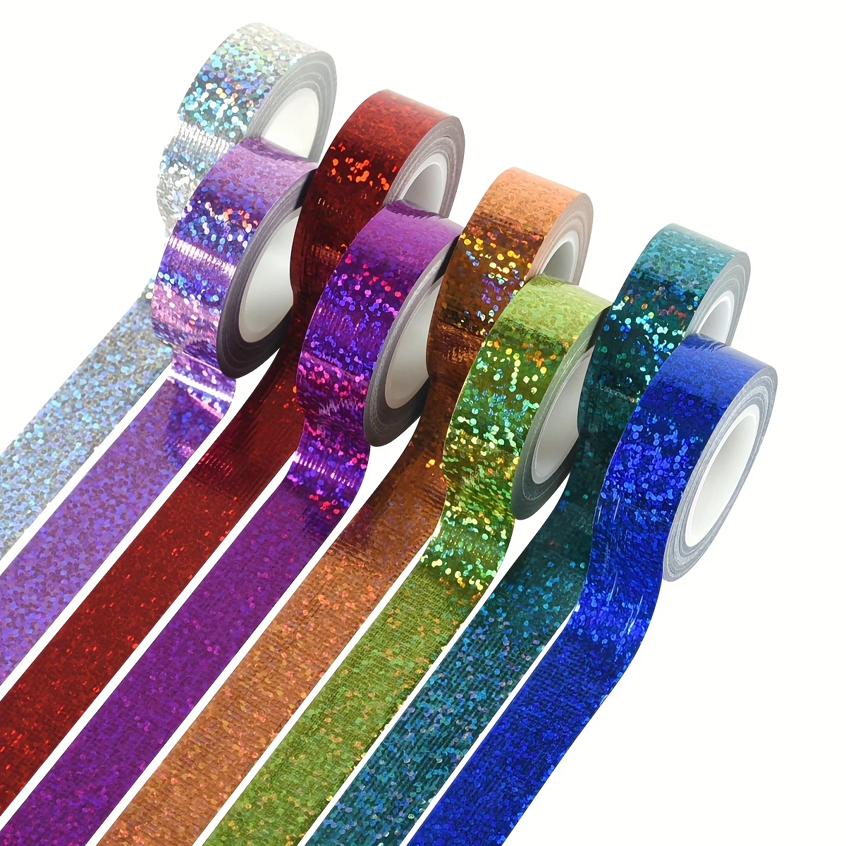 Shiny Laser Masking Washi Tape Decorative Firm Adhesive Tape DIY Scrapbooking Colorful Sticker Label Stationery