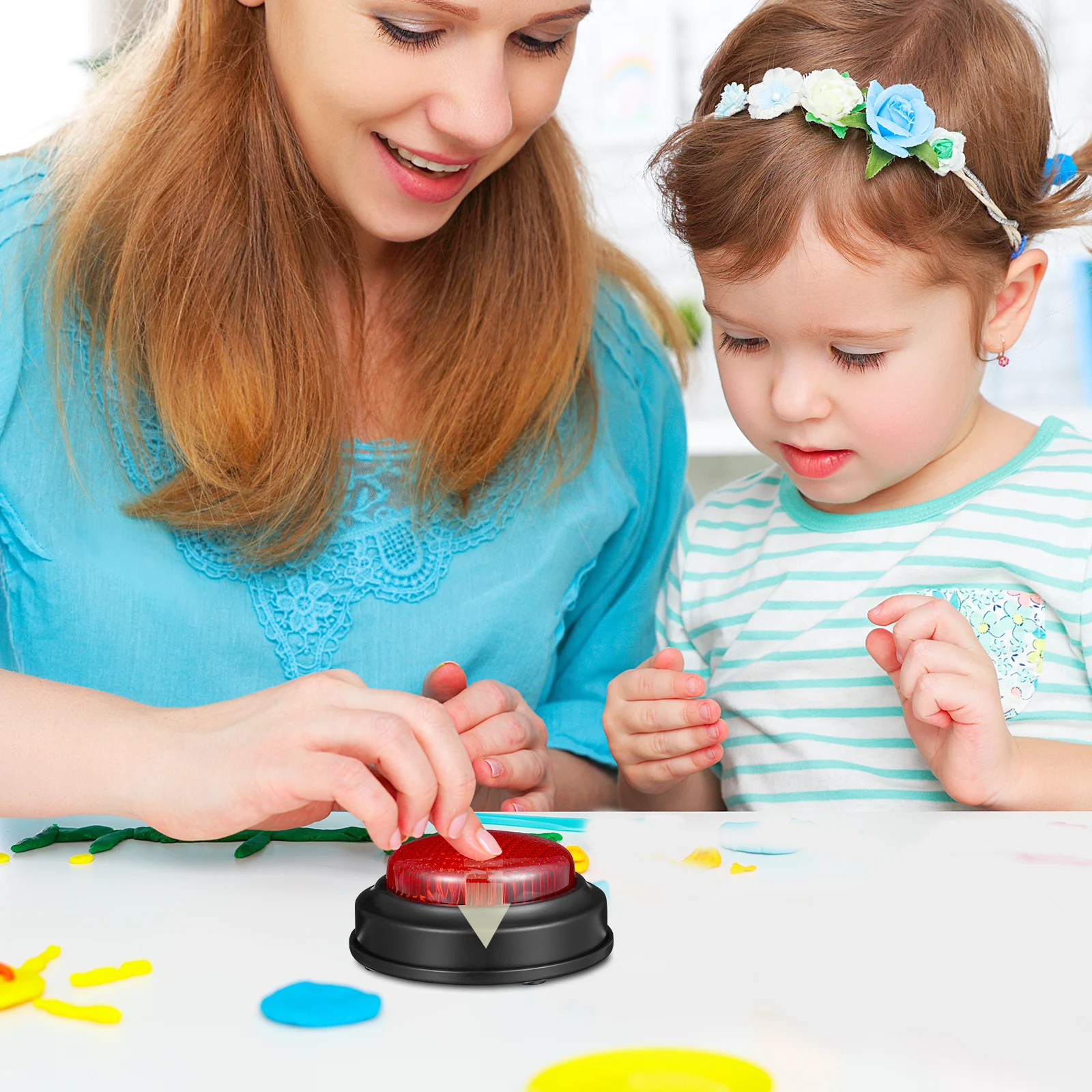 

Electronic Sound Button with Alarm and Light Effect for Party Games Pranks Festivals Adult Fun Interactive Gadget