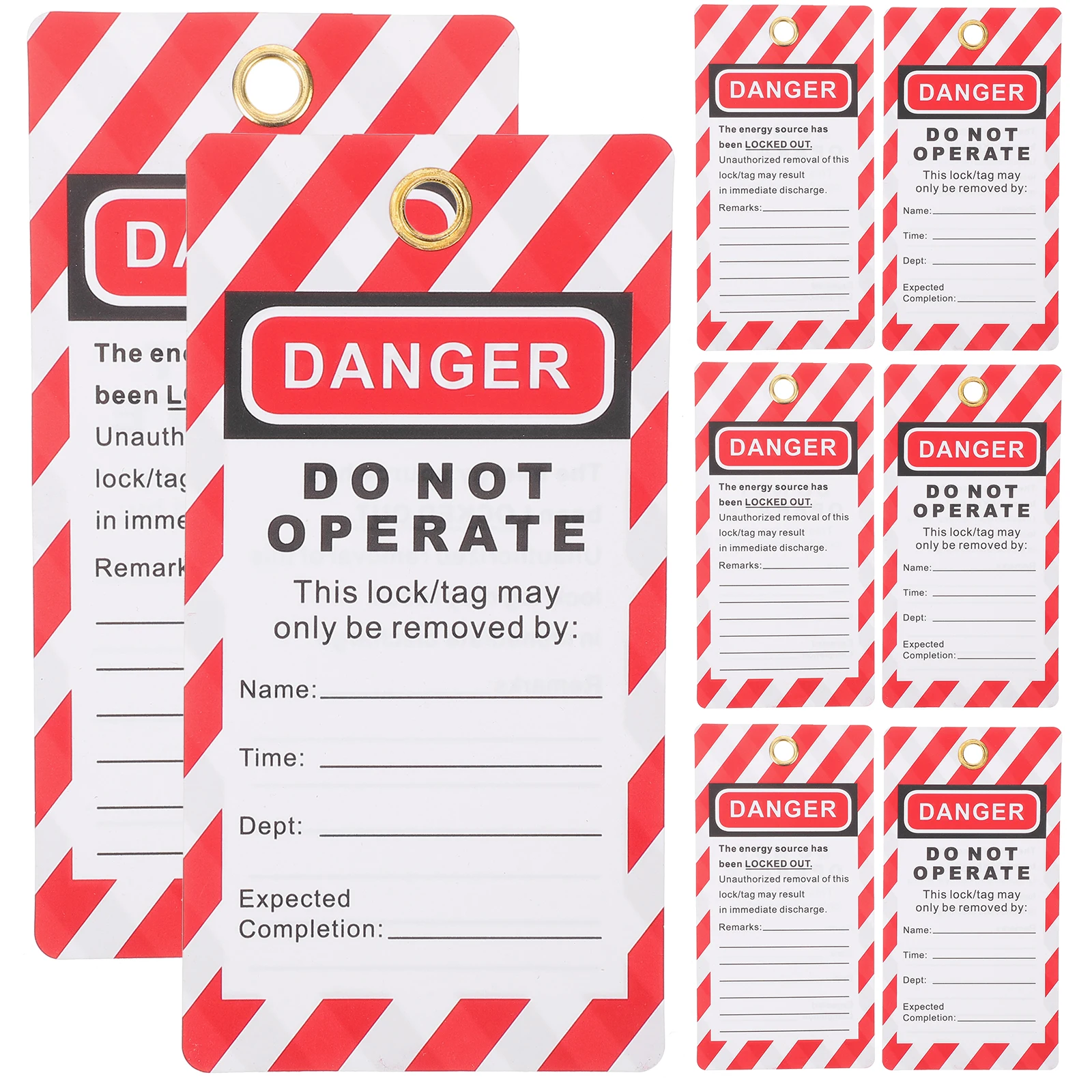 

10pcs Danger for Equipment Tag Repair Universal Warning PVC Safety Industrial Traffic Security