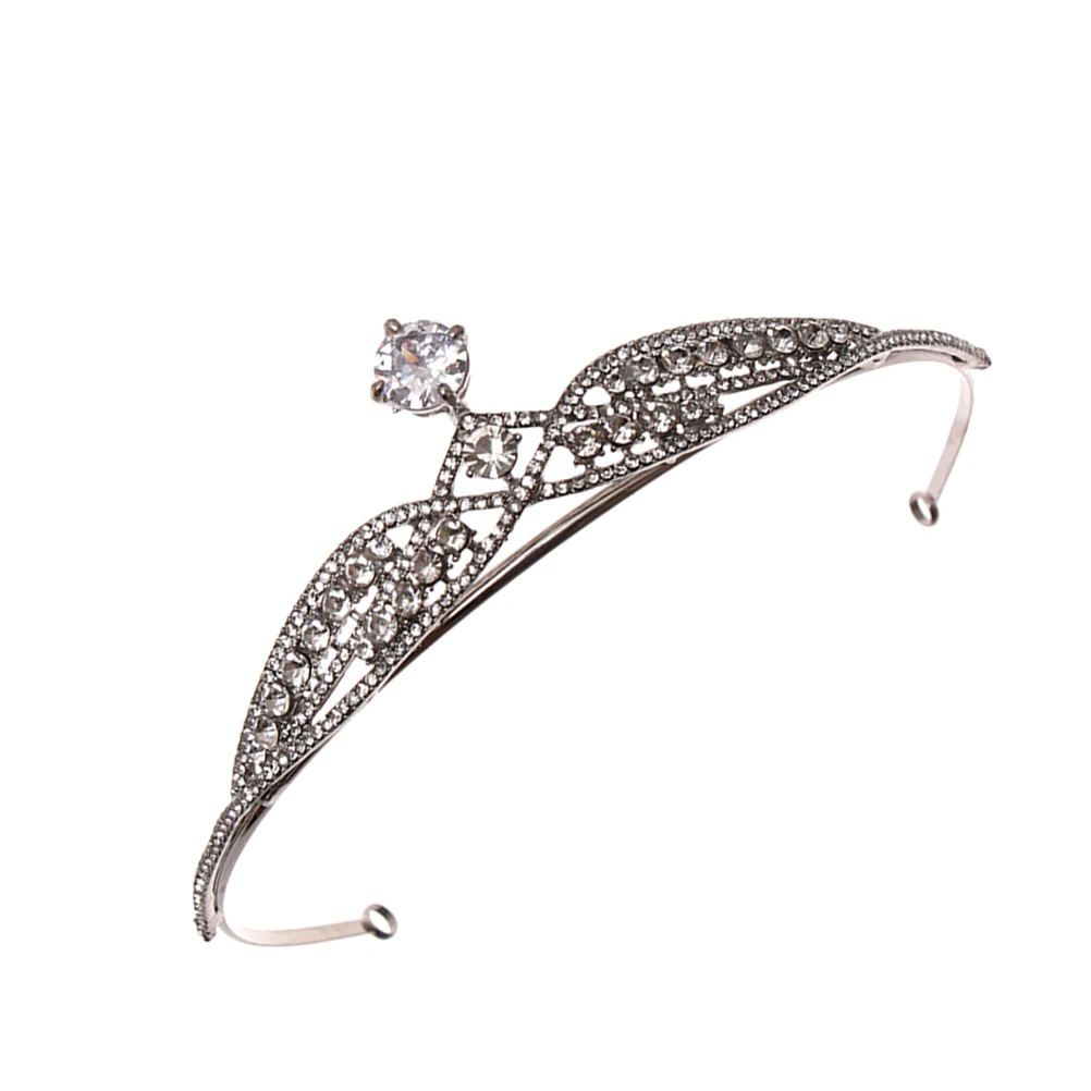 

Rhinestone Crown Headband Hair Accessories Elegant Bridal Tiara Alloy Decor Wedding Party Prom Gifts Styling Tool