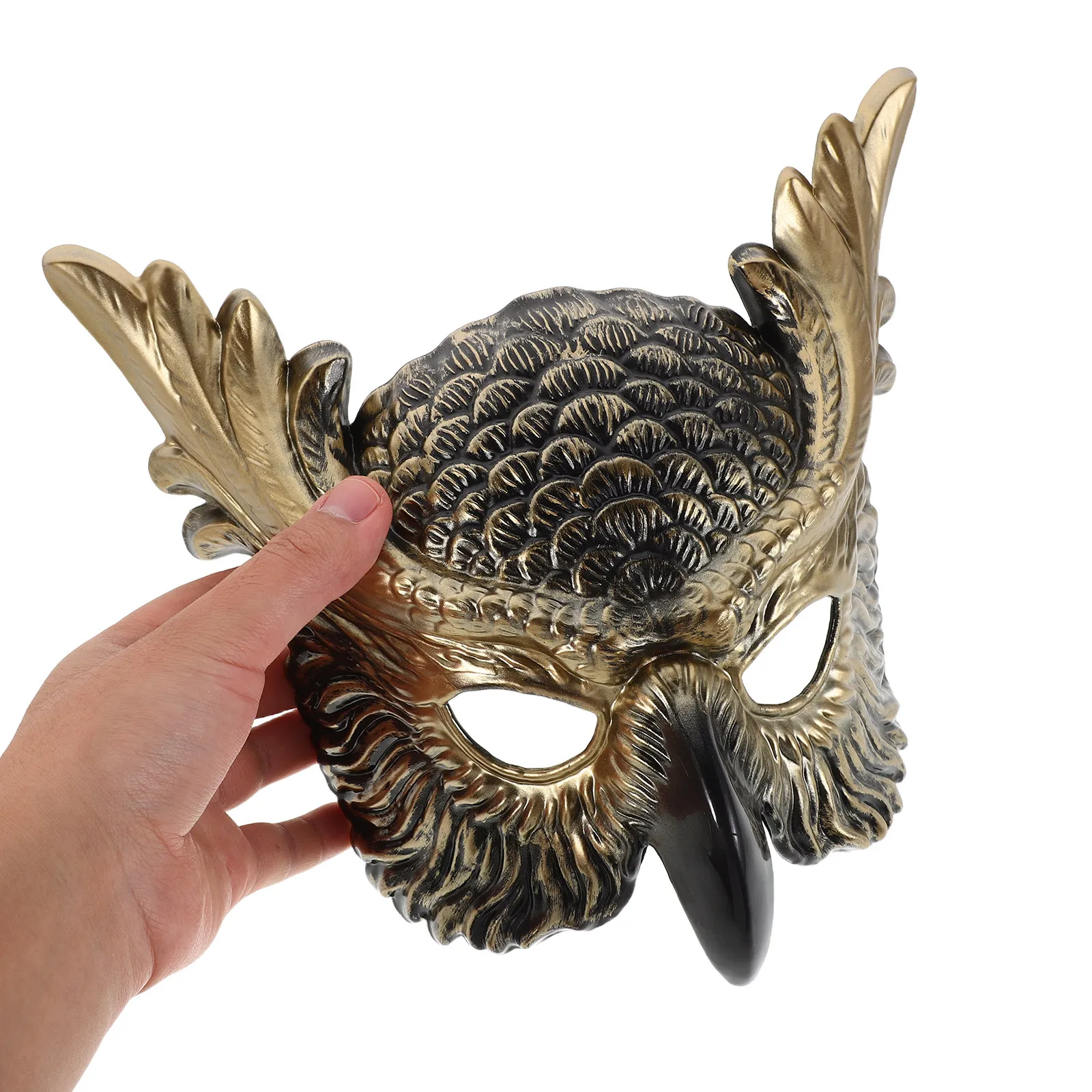 Owl Mask Half Face Plastic Masquerade Mask for Adults Halloween Carnival Cosplay Costume Accessory