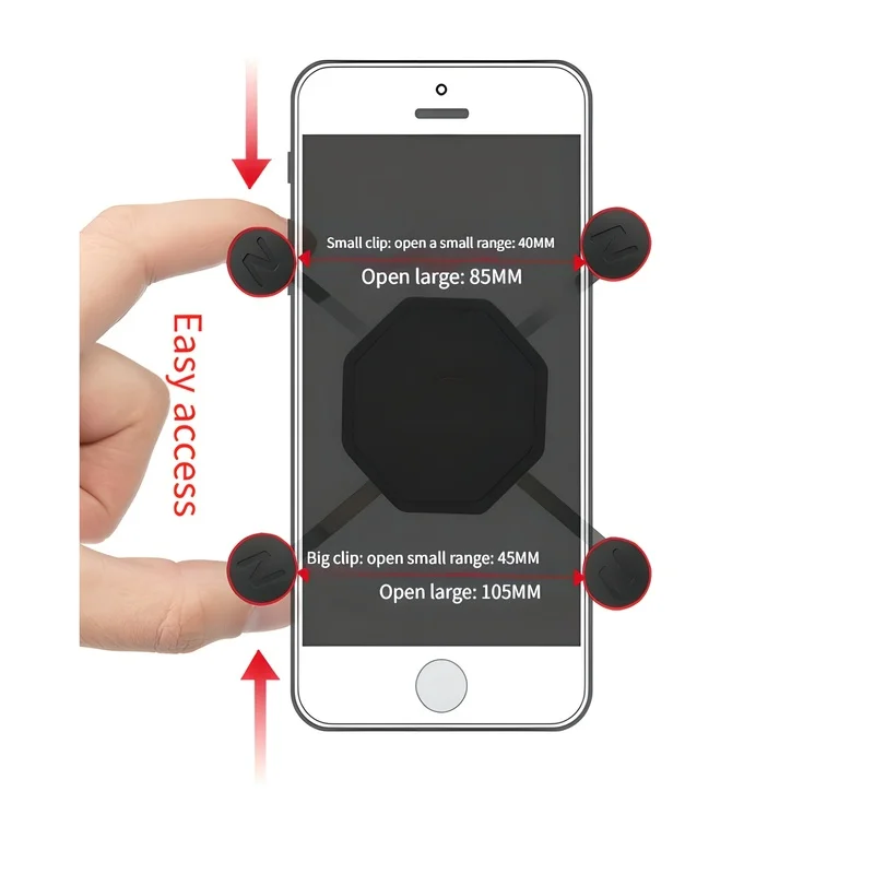 X Grip Phone Holder with 9cm Double socket Arm and U Clamp for Bike Motorcycle Phone Mount Compatible with 1 inch Ram Mount