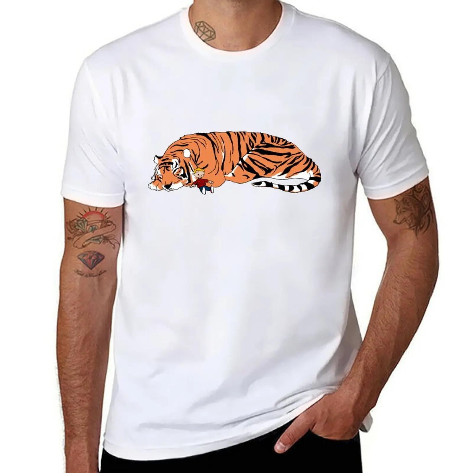 A Tiger and its Doll T-Shirt cotton t shirt pack anime t shirts oversize T-Shirt