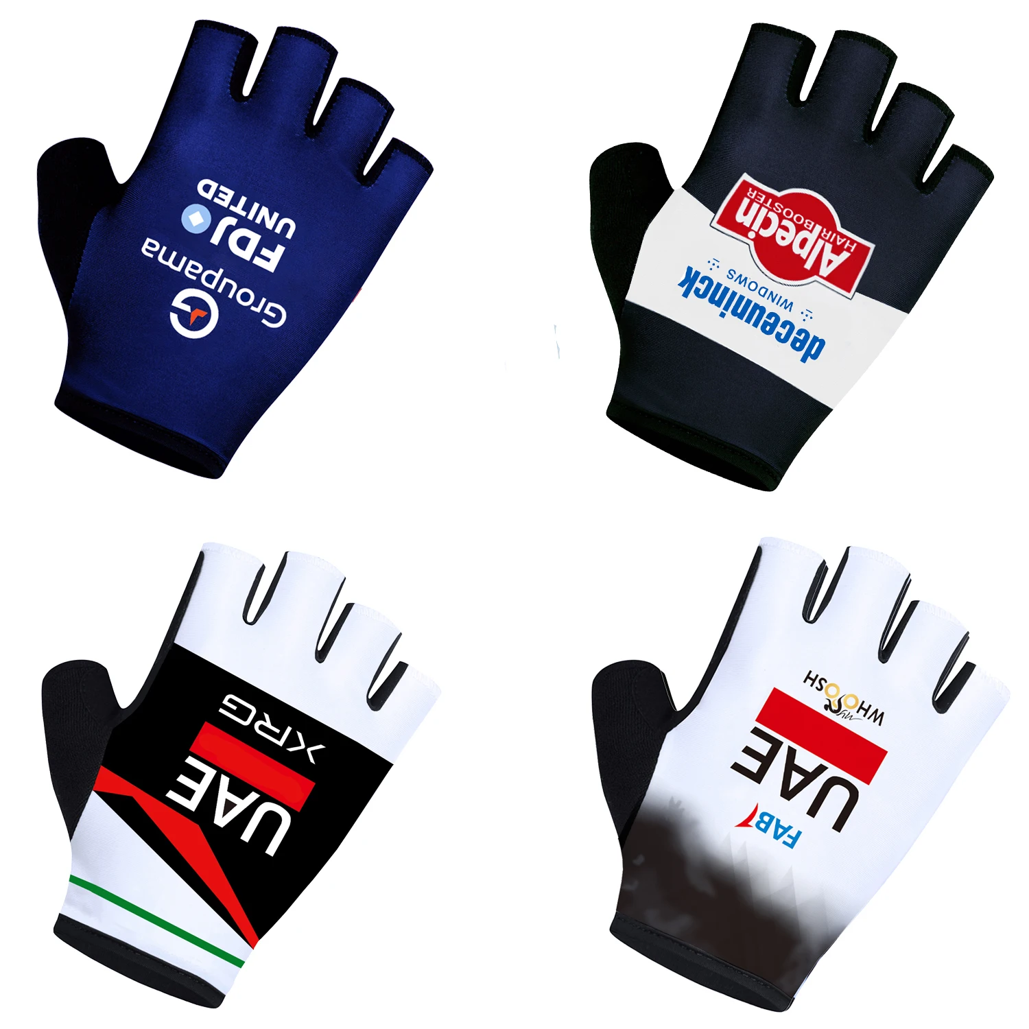 Guantes de Ciclismo UAE 2026 para Hombre y Mujer, Guantes de Ciclismo de Medio Dedo para Equipo, Running, Fitness, Gimnasio y Ciclismo