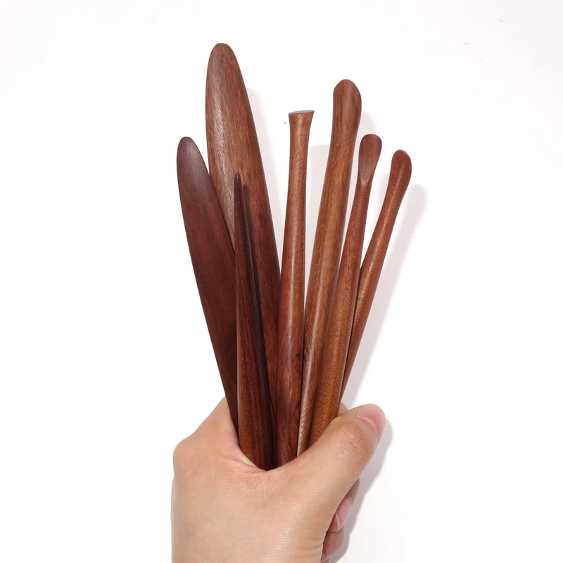 Redwood Mahogany Carving Tools DIY Soft Pottery Clay Pottery Modeling Carving Details Clay Shaping Knife