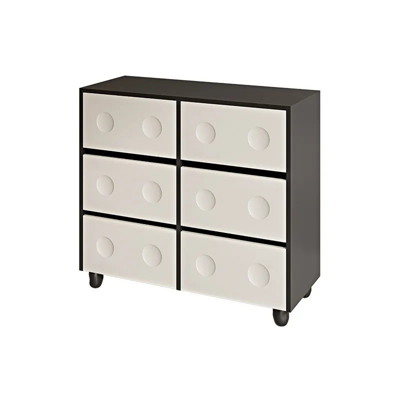 

Bucket cabinet solid wood light luxury high-end feeling, living room against the wall, entrance cabinet, bedroom bedside locker