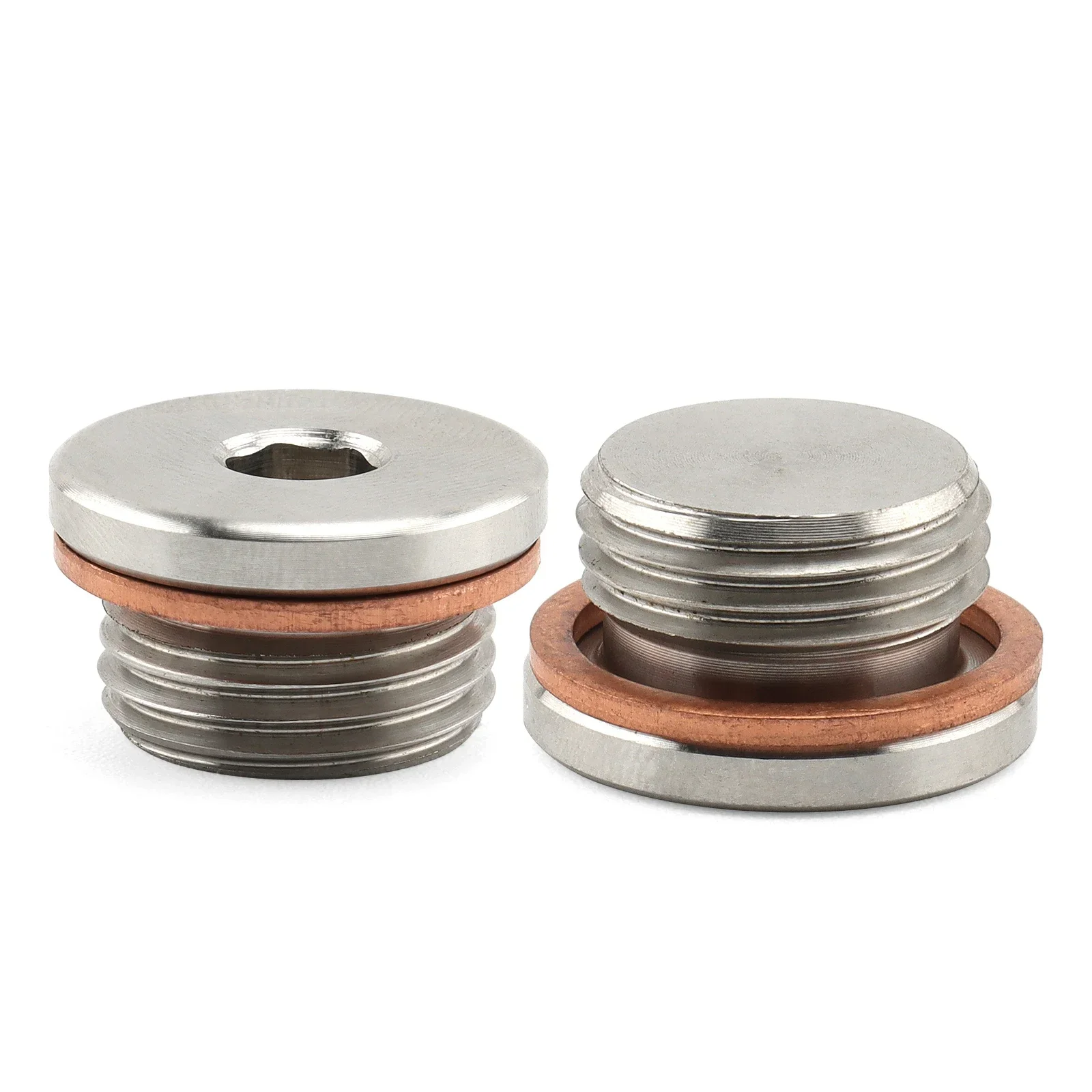 ปลั๊กปิดช่องเซ็นเซอร์ออกซิเจน O2 แบบหกเหลี่ยม ขนาด 18 มม. สำหรับท่อไอเสีย Universal M18 ใช้กับรถฮาร์เลย์ แทนที่อะไหล่แท้ OEM 66054-06 Vance & Hines 16925