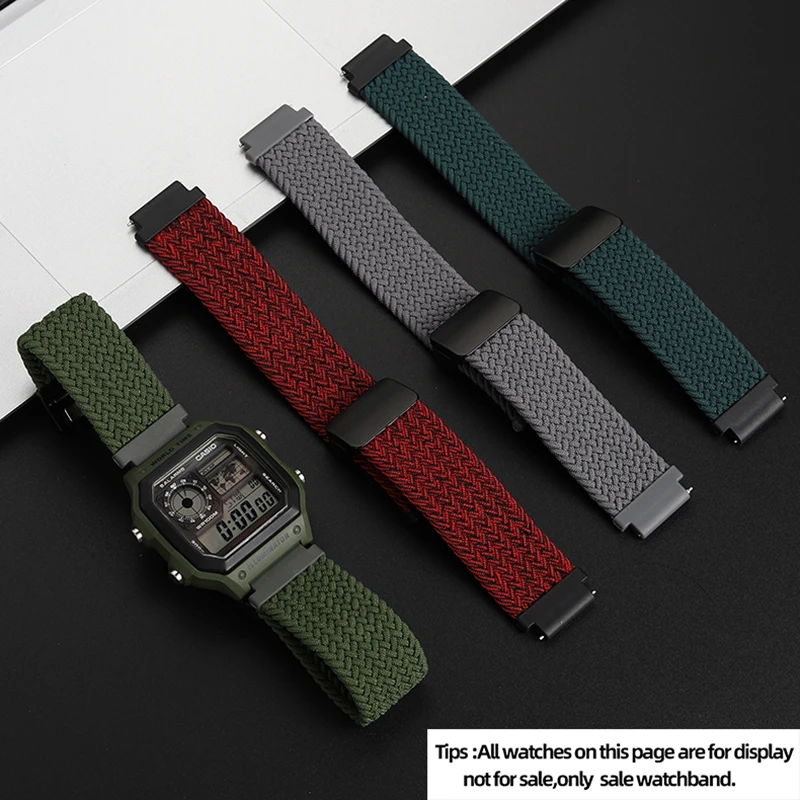 ae1200 High elasticity Watchband For Casio 3299 AE-1200 AE-1300/W-216 A158 F91W Nylon Watchstrap Convex joint  AE1200 AE1300