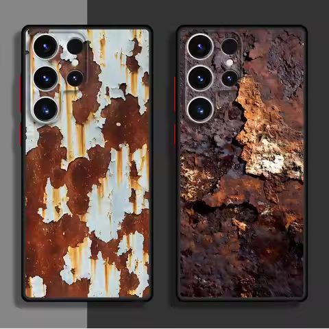 Retro Rust Design Case for Samsung Galaxy S24 FE S23 Ultra S25 Edge S22 Plus S21 S9 S20 S10 Back Phone Cover