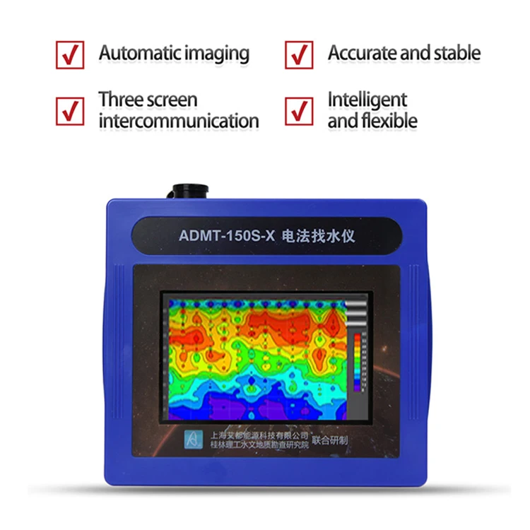 Small screen cheap magnetotelluric fast underground water detector for well drilling or hydrological research