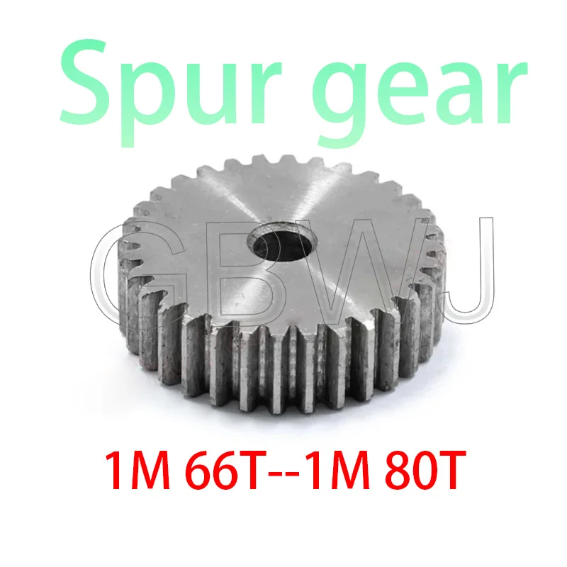 1pc Spur Gear 1M 66T-80T Metal Transmission Gear 45# Steel 1 Modulus 66 67 68 69 70 71 72 73 74 75 76 77 78 79 66-80 Teeth