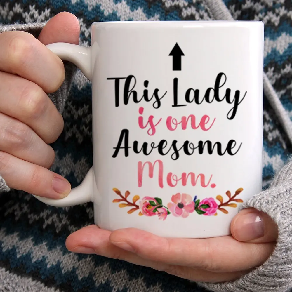 Awesome Mom Mugs Mama Mum Coffee Tea Cups Mother's Day Gifts Coffeeware Home Decal Milk Tableware Teaware Wife Mommy Drinkware