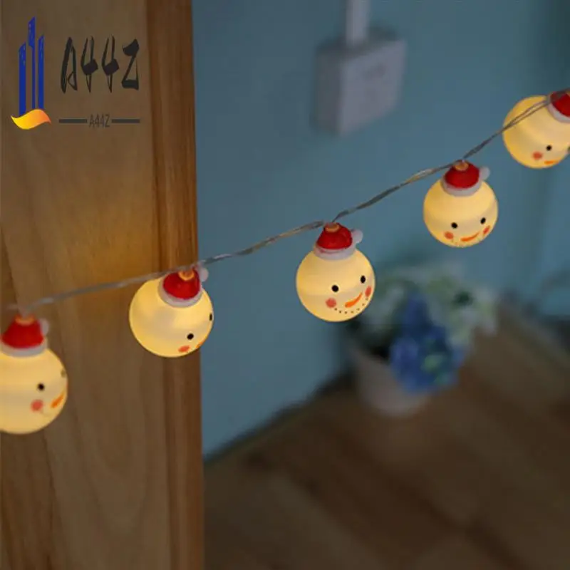 

A44Z-LED снеговики гирлянда на открытом воздухе для рождественского декора сада для праздничного освещения, декор для свадебного декора, лампа 1,5 м 10