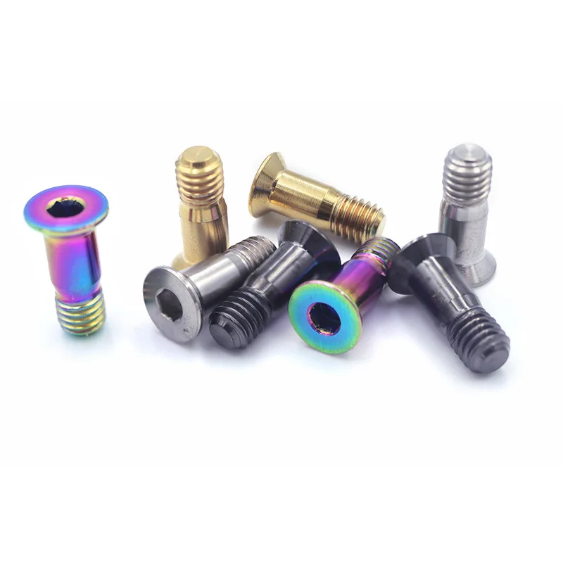 M5x14.2 Hex Socket Titanium Alloy TC4 M5 Gear Derailleur Guide Pulley Screw Bolt Full Thread M5*14.2 TC4 Screw Hand Tighten