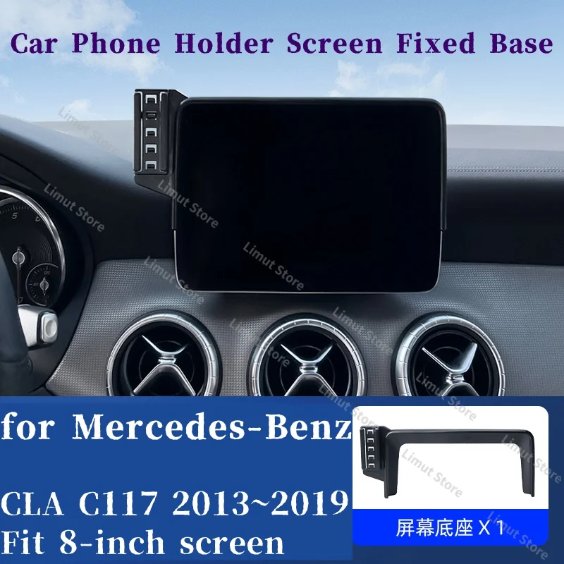 

Car Phone Holder Screen Mount for Mercedes Benz CLA C117 2013-2019 8-inch Navigation Wireless Charging Stand Car Accessories