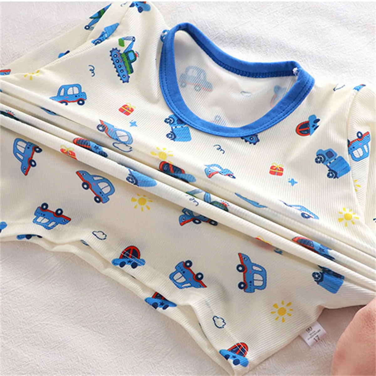 Hibobi-ropa de aire acondicionado para niños, conjunto de ropa interior de manga de tres cuartos, pijama de bebé, chándal de verano, 2 piezas