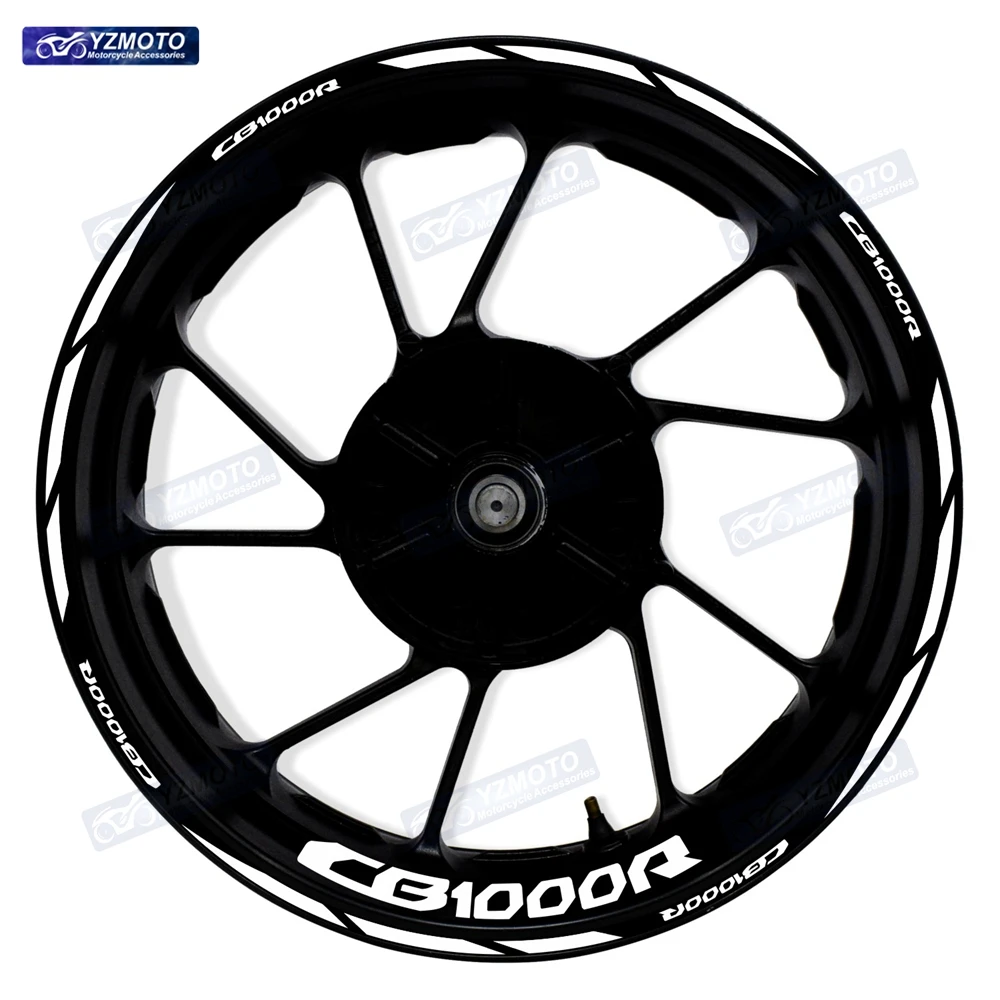 For Honda CB1000R CB 1000R Motorcycle 17 Inch Front Rear Wheel Sticker Decal Reflective Decorative Hub Stripe Rim Stickers