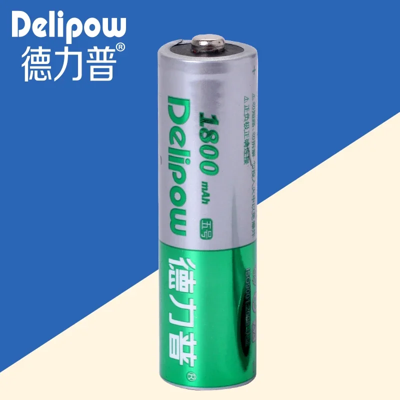 Nueva batería Delipow No. 5 No. 5 Baterías de carga de gran capacidad No. 5 AA1800 Ma 6,5 yuanes/día recargable Li-ion CellA