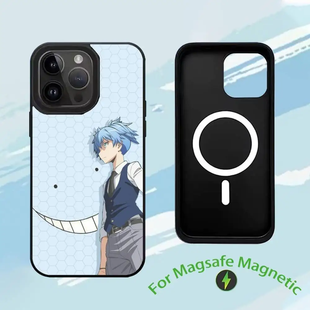 حافظة هاتف أنيمي A- اغتيال الفصول الدراسية-m لهاتف آيفون 17,16,15,14,13,12,11,Plus,Pro,Max لغطاء الشحن اللاسلكي Magsafe