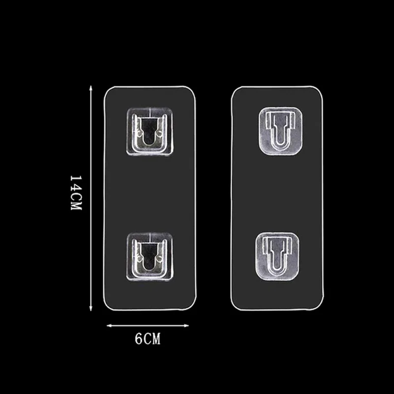 2 Stks/set Dubbele Snap Haak Sockets Fastener Plug-In Fixer Sockets Uitzoeken Organizer Zelfklevende Haak Multi-purpose Rack Holder
