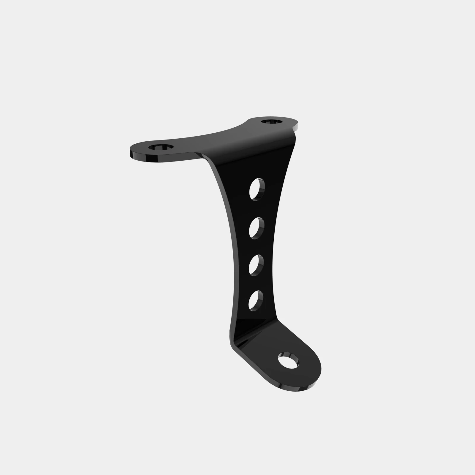 HCMT Gloss black No-Brow Headlight Mount Harley Sportster Big Twin Triumph Universal 3.5