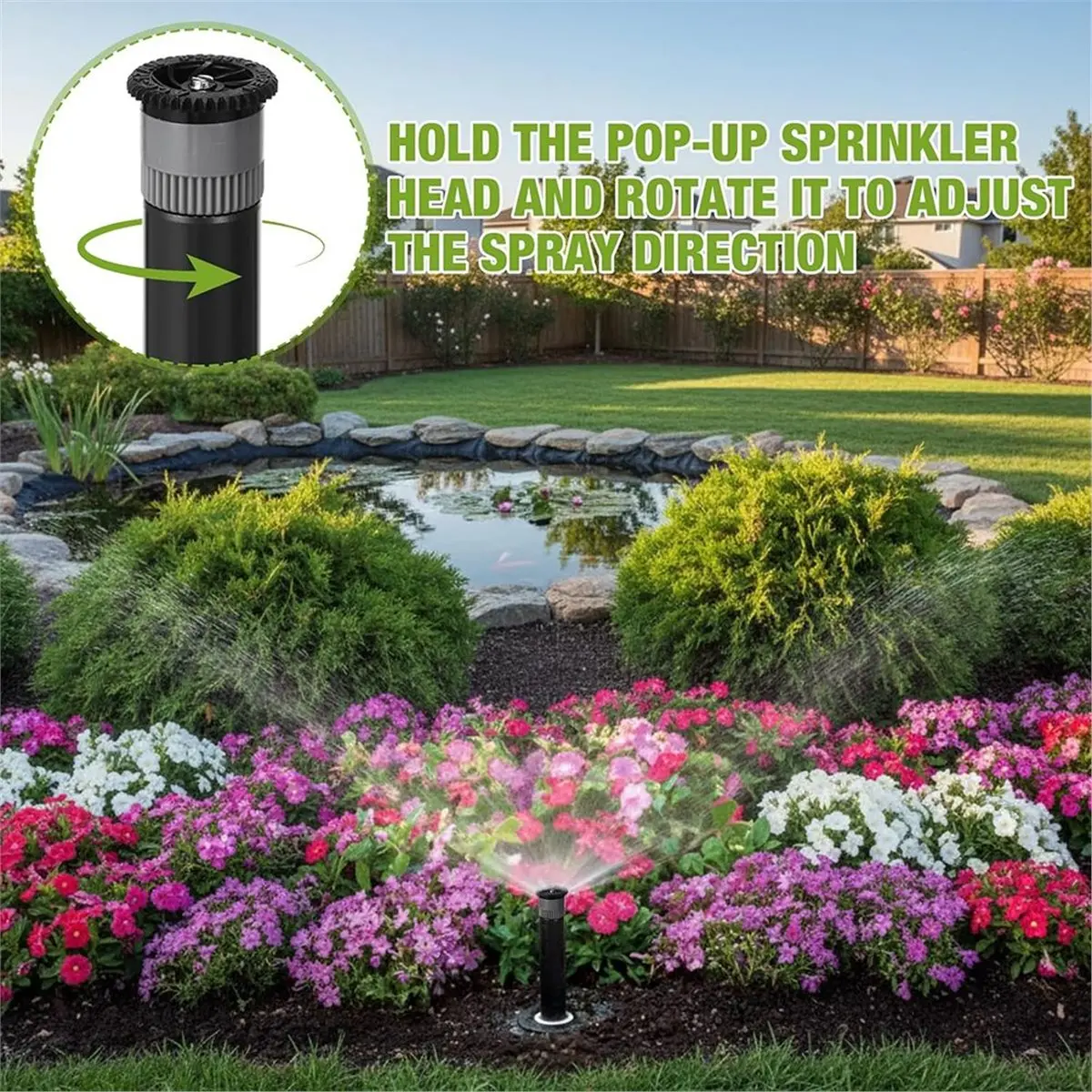 10 Pack 4 Inch Retractable Sprinkler Heads for 1800 Series Efficient Lawn Irrigation Adjustable Sprinkler Radius