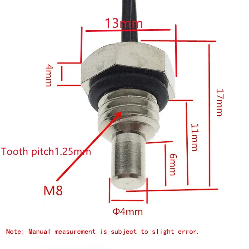 Imagem -05 - Sensor de Temperatura do Termistor Ntc Sonda Rosca m8 Tin Xh2.542plug K10 K15k20k50k100k 10cm 20cm 30cm 20 Pcs