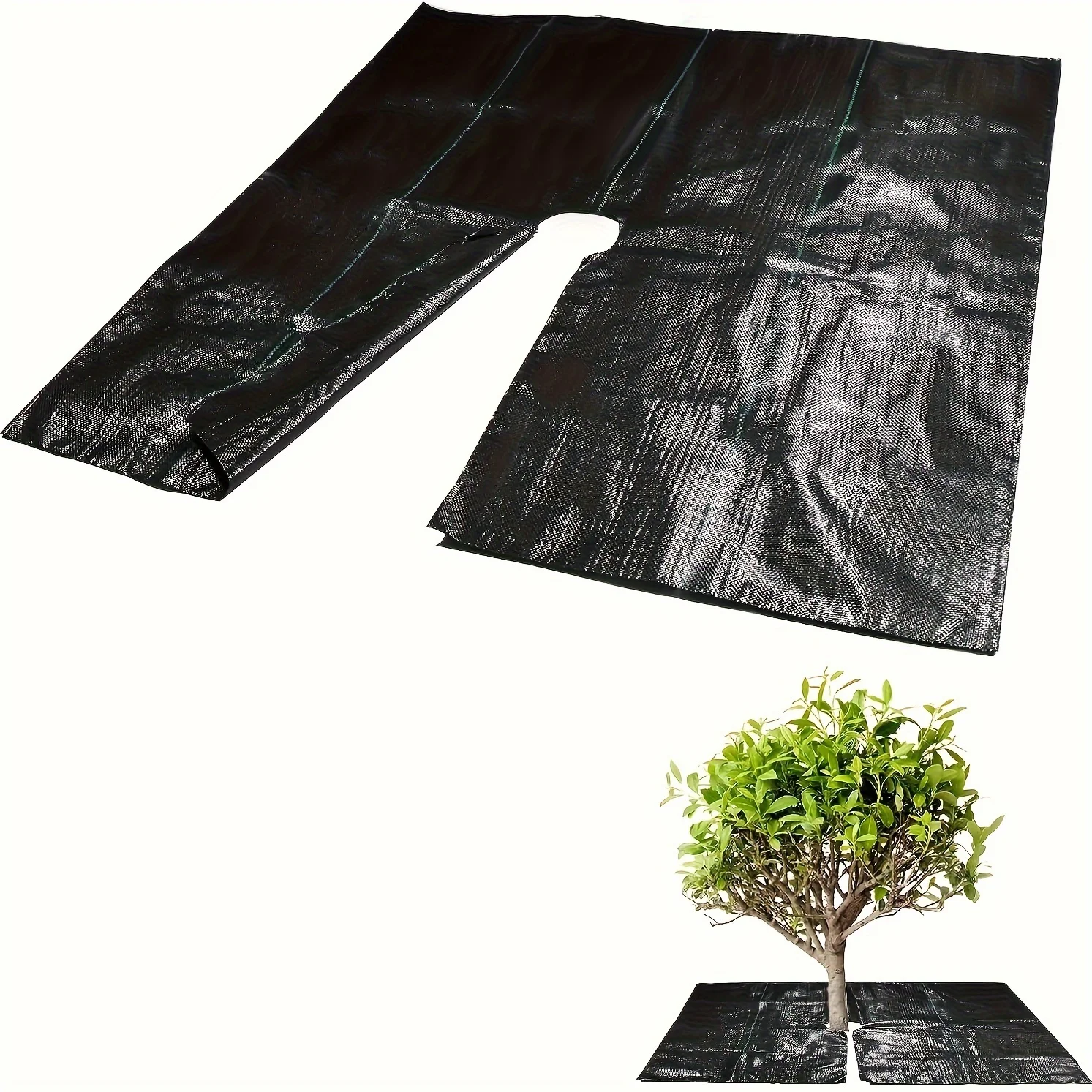 10Pcs Weed Barrier Cloth Made of PP Material, round Hole Design, Durable Garden Lawn Protection Cover, Suitable for Planting Box
