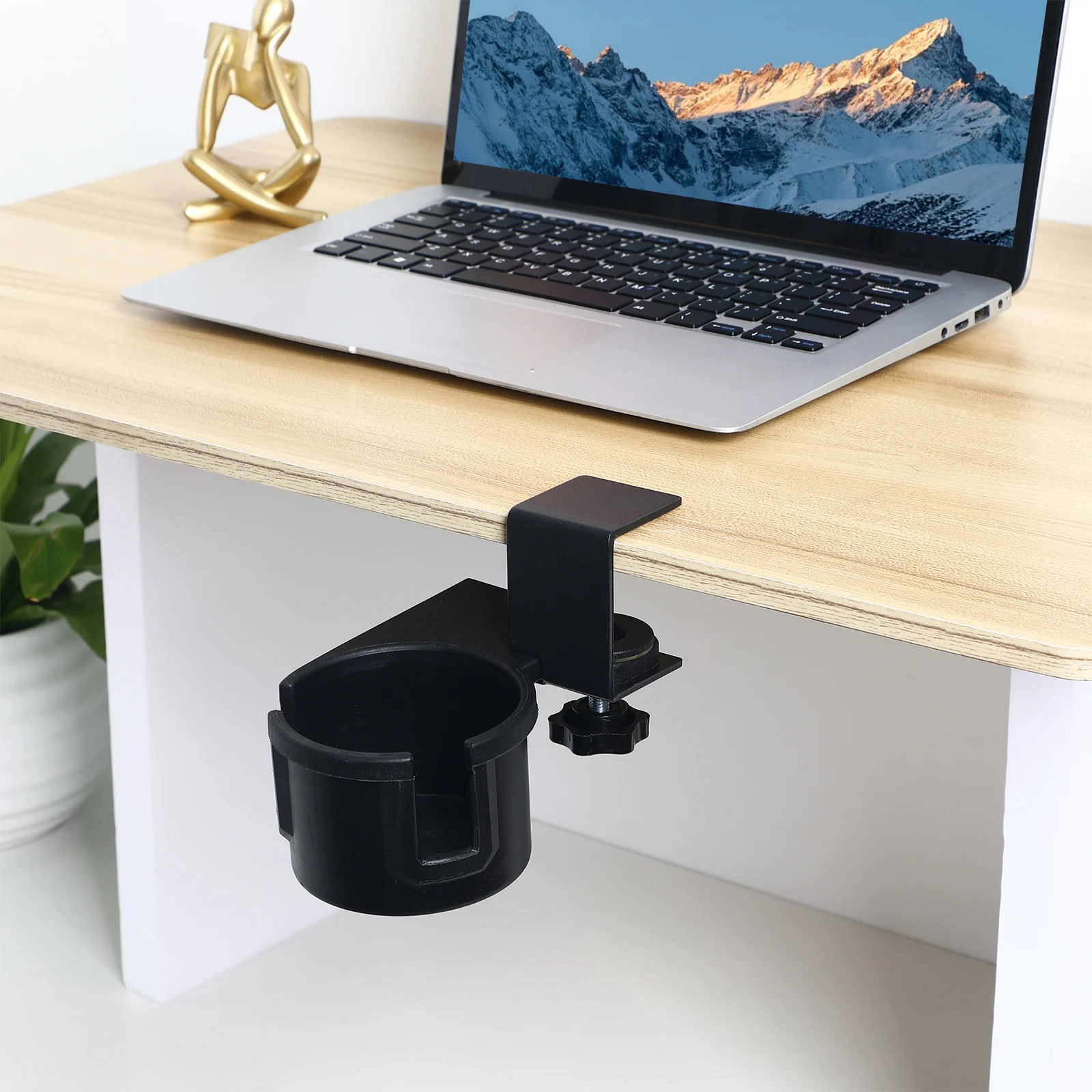 

1pcs Adjustable 180° Rotating Desk Holder Sturdy Spill Protection Universal On Holder Table Side Bottle Stand Desk Edge