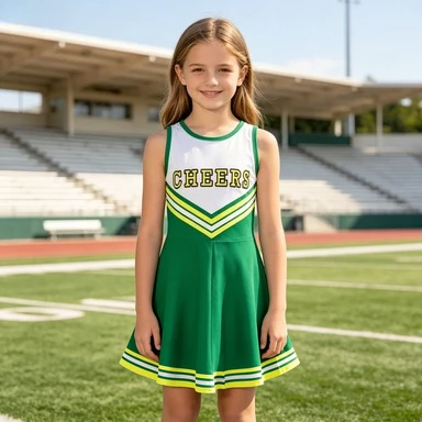 Children Five Color Cheerleader Dress CHEERS Letter Design Kids Football Baby Uniform for Stage Competition Party Show