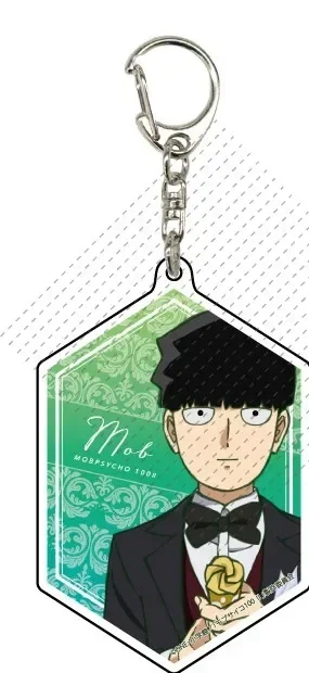 Anime Reigen Arataka Kageyama Shigeo Keychain Doll Acrylic Keyring Bag Pendant for Gift