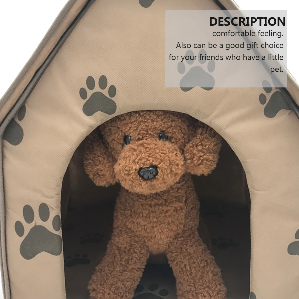 

Foldable Dog Tent Portable Pet Bed Dog House Bed Non woven Fabric Small Kennel Shelter Easy Clean Durable Material
