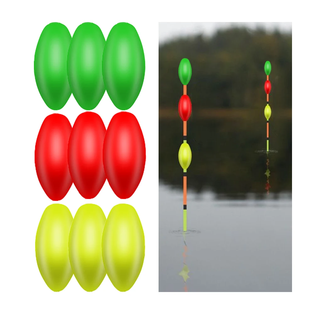 Bobbers flotantes de pesca, bola fluorescente de deriva, indicador de huelga de espuma, flotador de pesca, bolas de flotabilidad, accesorios de pesca