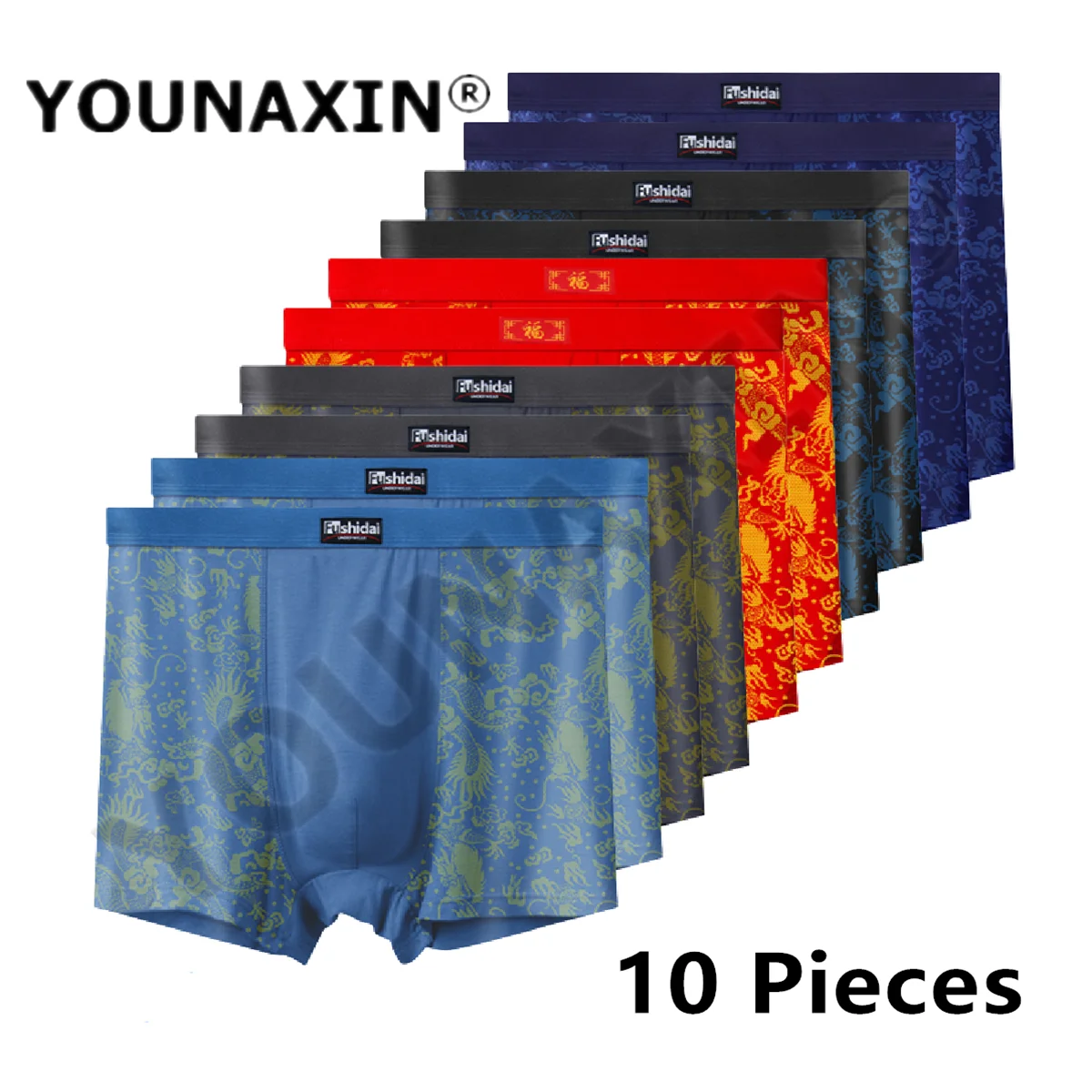 10 Pcs Men Big Size Underwear Panties Boxer Oversize Underpants Breathable Undies Shorts Plus size 3XL 4XL 5XL 6XL7XL8XL9XL10XL