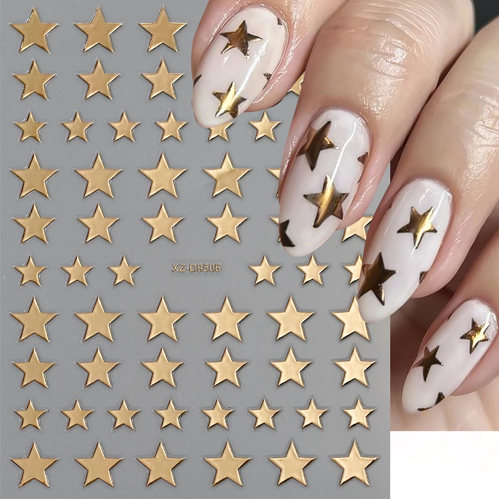 8 色 3D Y2K スターネイルステッカーセット五芒星自己粘着デカールスターライトマニキュアスライダー DIY ネイル用品装飾