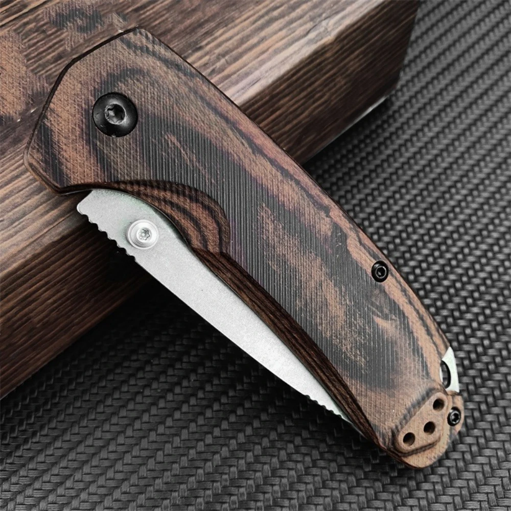 مقبض خشبي للدفاع عن النفس سكين شفرة قابل للطي استكشاف الغابة جيب الصيد كل يوم حمل سكينة محمولة حادة #6