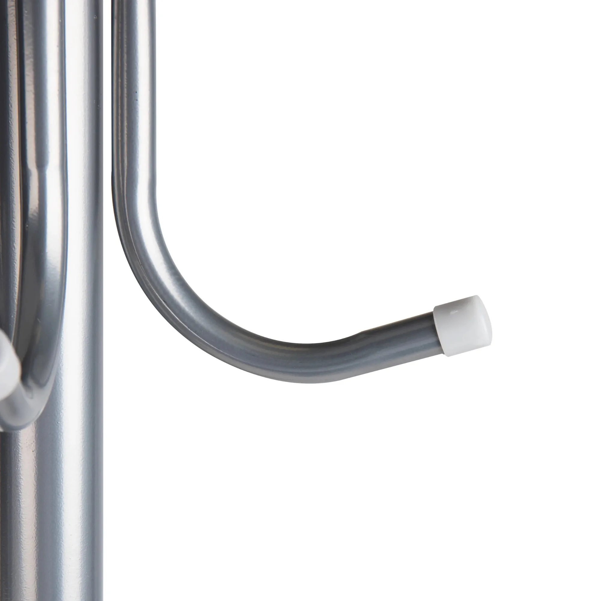 رف معطف معدني قائم، شماعة قبعة 8 خطاف للسترة، المحفظة، رف الوشاح، حامل شجرة المظلة، خفيف الوزن، فضي