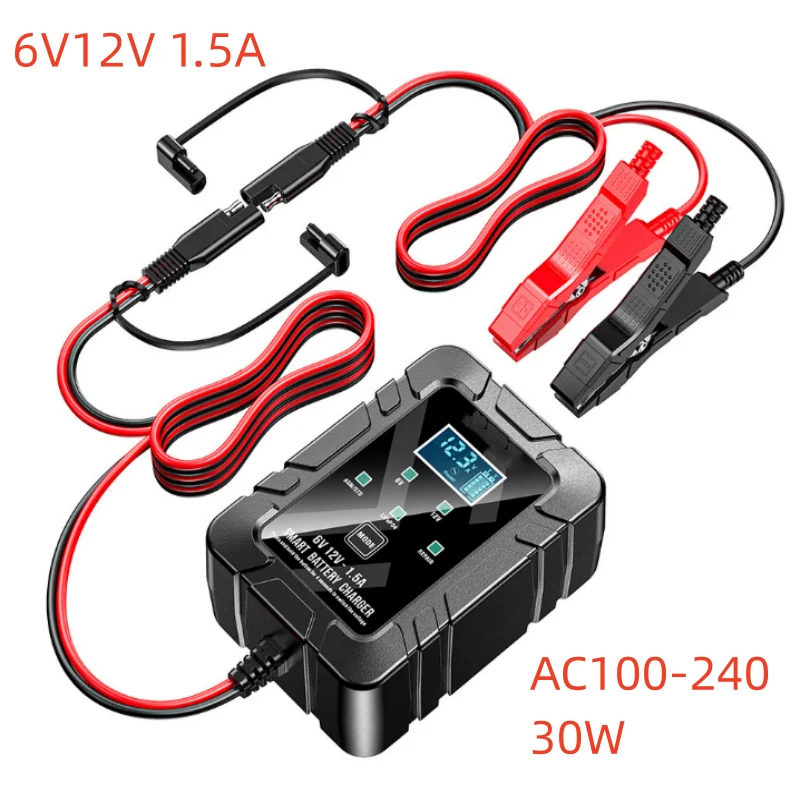 6V 12V 1.5A 30W Lead-acid Batter Charger For Car Motorcycle Toy Battery Pulse Repair Charger lithium battery