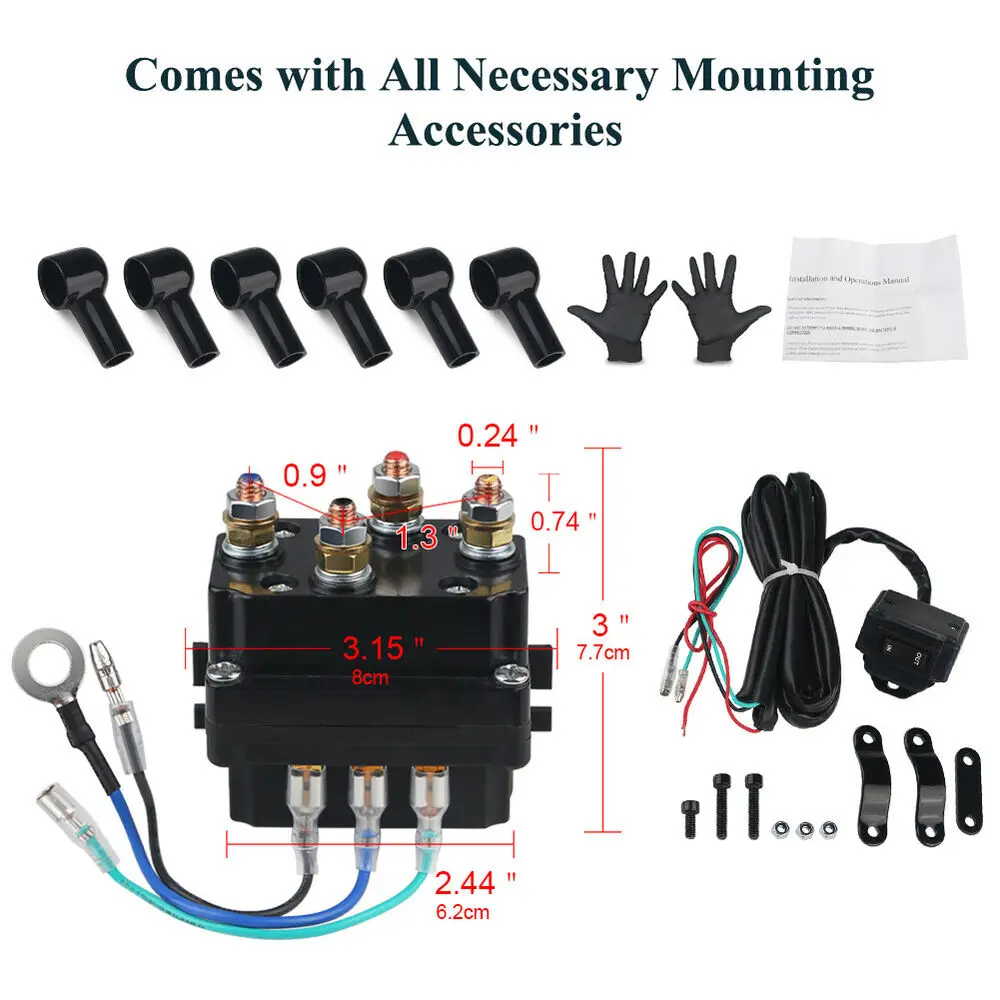 12V wciฤ
garka ATV zdalny stycznik elektromagnes sterujฤ
cy przekaลบnik podwรณjny bezprzewodowy zdalny zestaw samochodowy motocykl bezprzewodowy